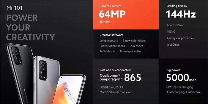 spesifikasi xiaomi mi 10t pro