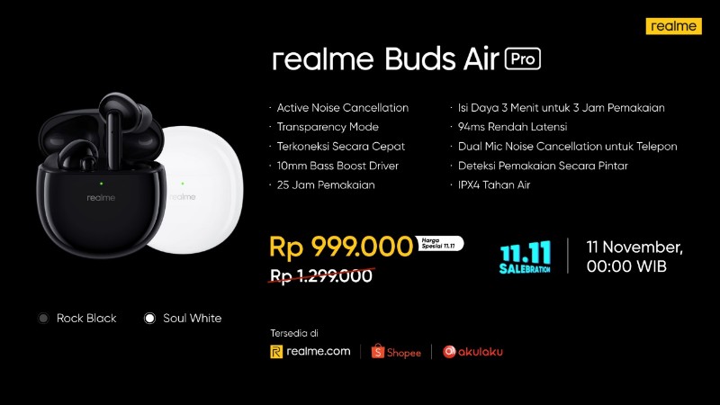realme Buds Air Pro 11.11 salebration