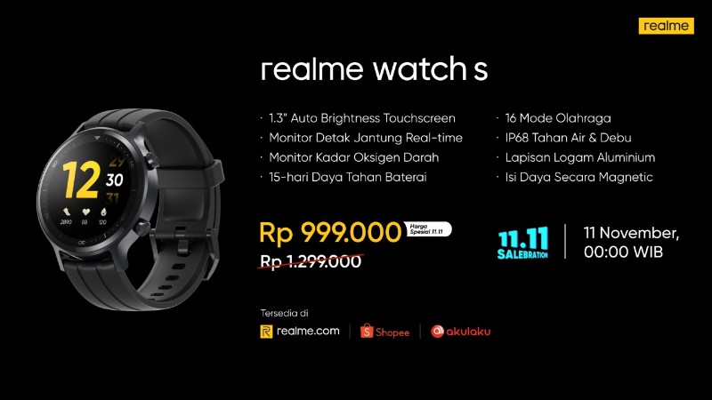 realme Watch S di 11.11 Salebration